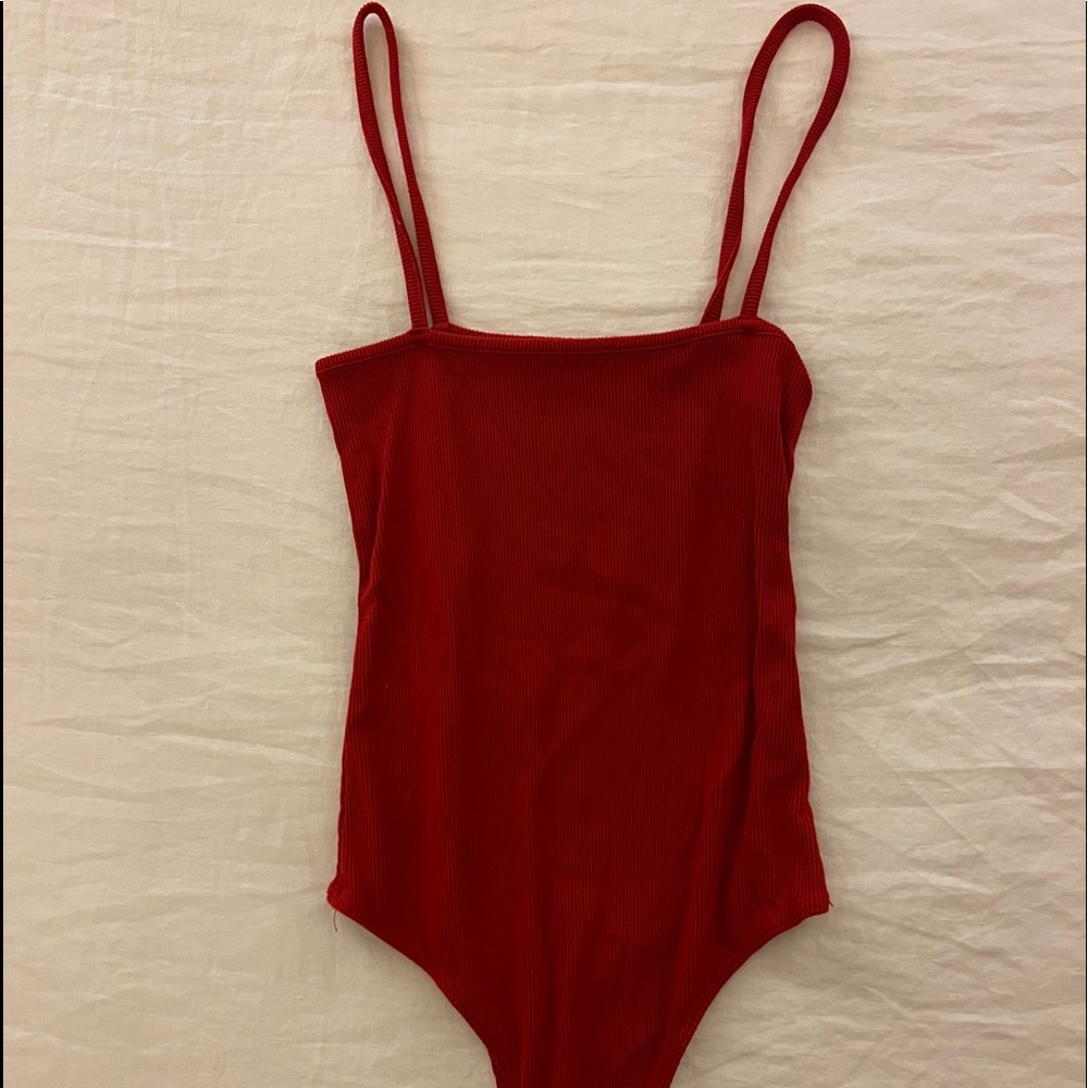 Red Brandy Melville Bodysuit